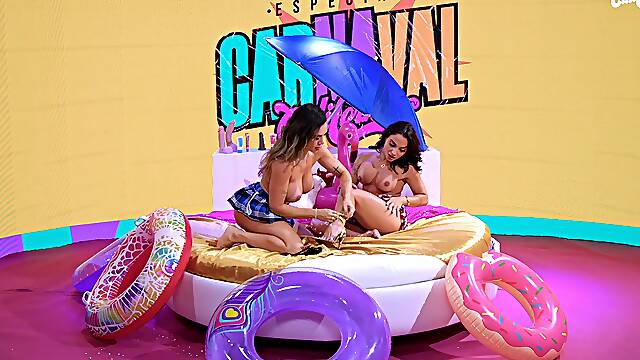 Wild Carnival Party With Hot Babes Playing Erotic