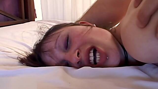 Good sex on the bed with French Lou Ann and her big natural tits - MMM100