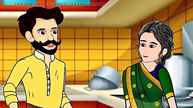 Husband Wife and Maid Gangu Bai Ki Chudai Ki Story, Hindi Cartoon Sex Story