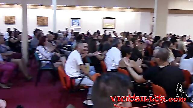 Pamela Sanchez always wanted to masturbate on the stage, so one day she actually did it