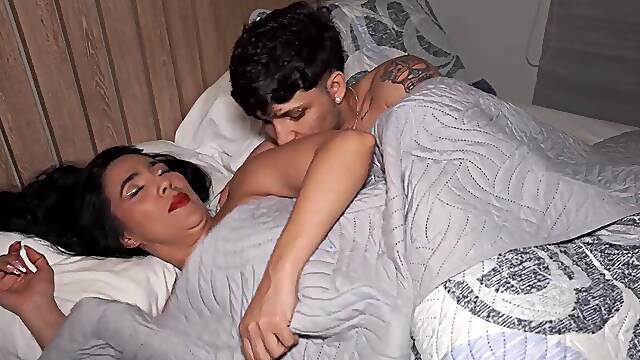 Step mom and stepson share more than just a hotel bed