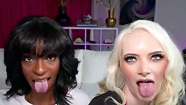 PERVECT Interracial threesome with Amber Kawaii and Chayenne Johnson