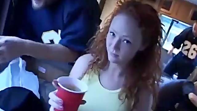 Unthinking Ginger Teen Persudates To Try Anal Gangbang