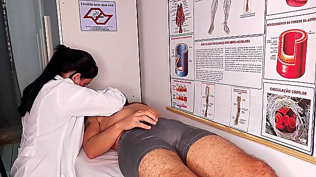 Oops... my cock went up in front of the nurse