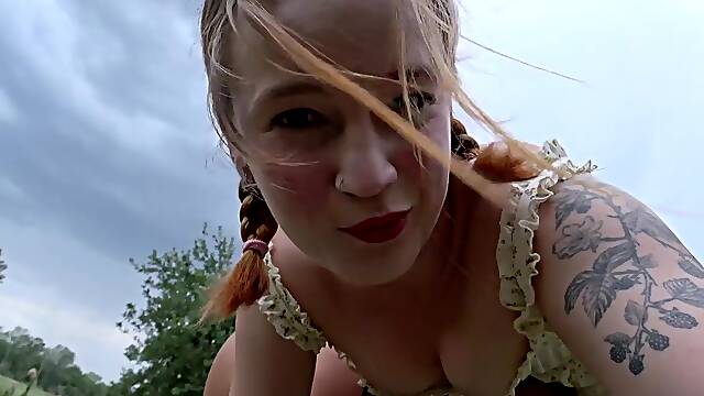 Golden-haired Nympho Lost Her Phone, Stranger Gives Her A Double Load Of Cum & ATM