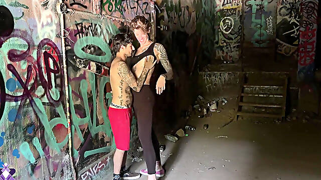 Trans Girl Public Fucking of a Trans Man in an Abandoned Powerplant