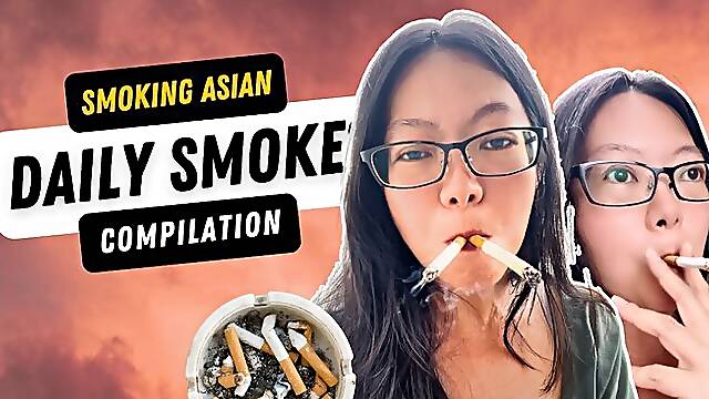 Smoking Asian MILF Casual Daily Smokes: Watch Me Puff and Wheeze into Your Heart