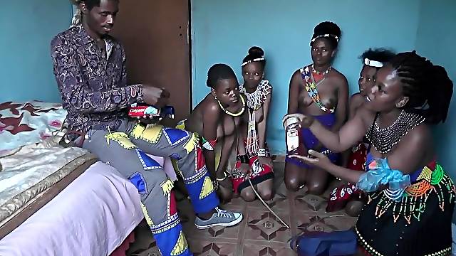 Topless African girls