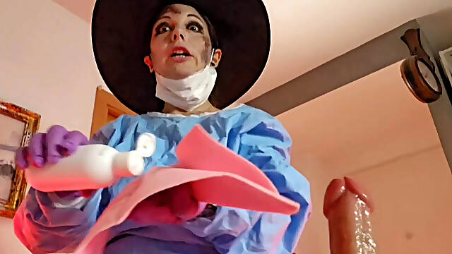 Penectomy on Halloween Eve Stepmom Zombie!-witch